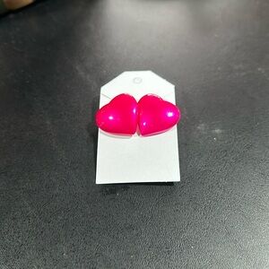 Pink Heart Earrings